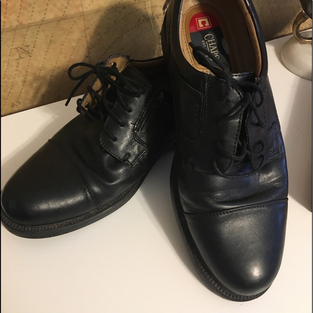 CHAPS by Ralph Lauren Black Leather Dress Shoes
